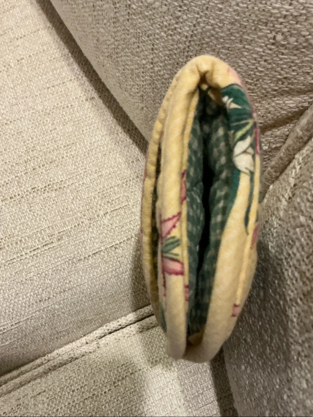 Vera Bradley Yellow Quilted Floral Eyeglass Case